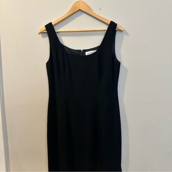 Pía Rucci Black Maxi Pencil Dress Sleeveless Elegant Size 8 - Picture 7 of 11